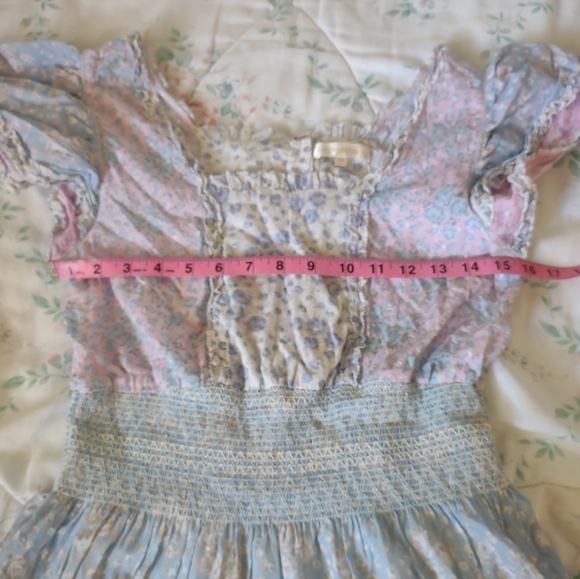 EUC LoveShackFancy Stanton Dress Blueberry Dust - Picture 5 of 9